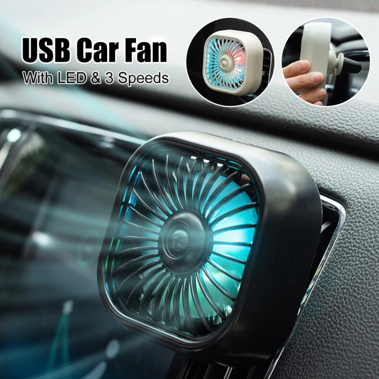 F11 Car USB Colorful Gradient Light Cooling Fan Automotive Interior ÎҵÄÉ̵ê