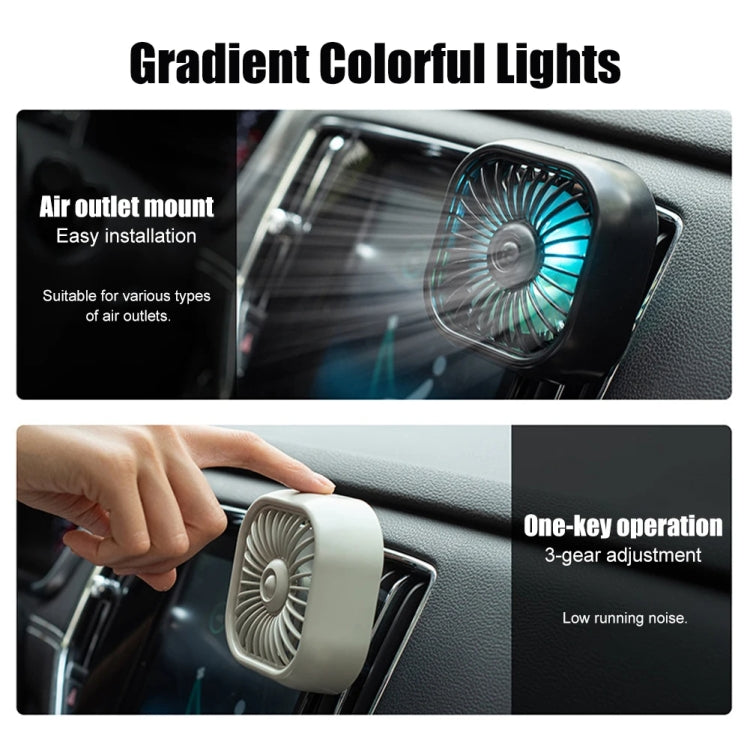 F11 Car USB Colorful Gradient Light Cooling Fan Automotive Interior ÎҵÄÉ̵ê