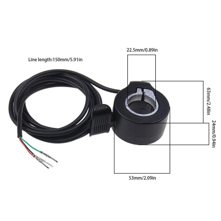 Universal Electrical Scooter Throttle Thumb Accelerator Hall Sensor Acceleration Thumb Dial Reluova