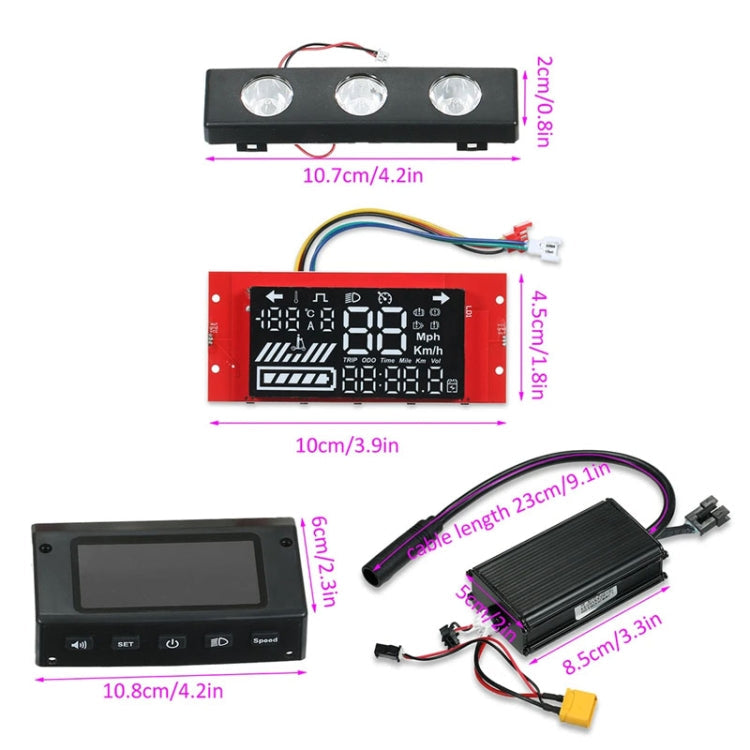 8 inch Electrical Scooter Master Digital Controller Display Panel Kit for Kugoo S1 / S2 / S3 / ETWOW Reluova