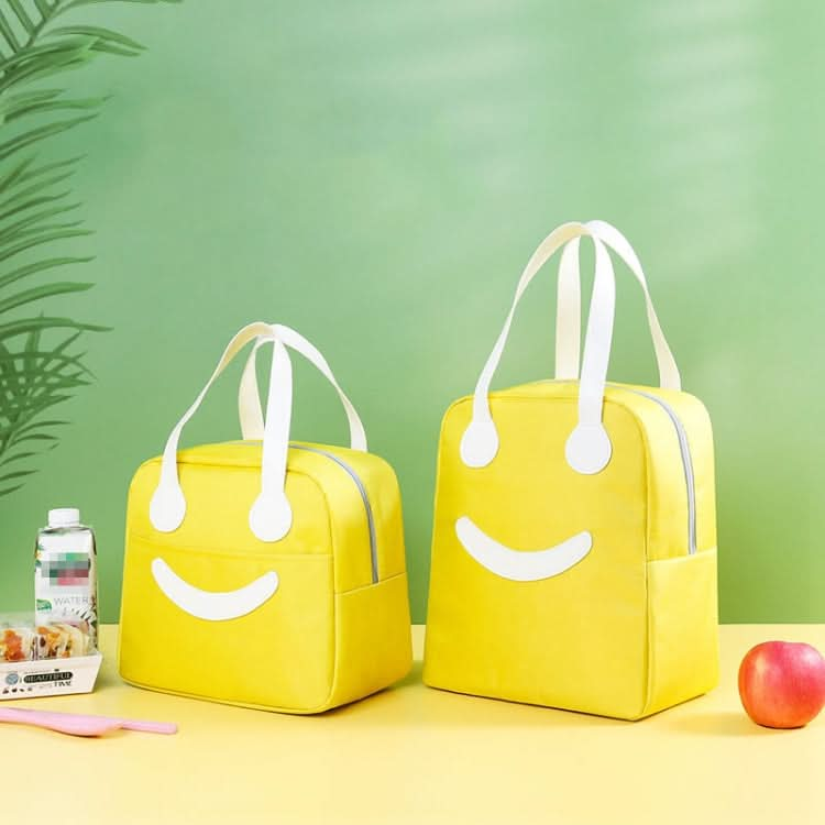 Smiley Face Lunch Box Bag Waterproof Insulated  Portable Bento Packet Reluova