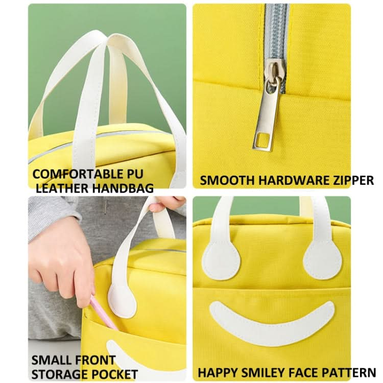 Smiley Face Lunch Box Bag Waterproof Insulated  Portable Bento Packet Reluova