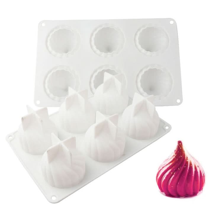 Swirl Mousse Cake Mold Chocolate Baking French Dessert Onion Shape Silicone Mold Reluova