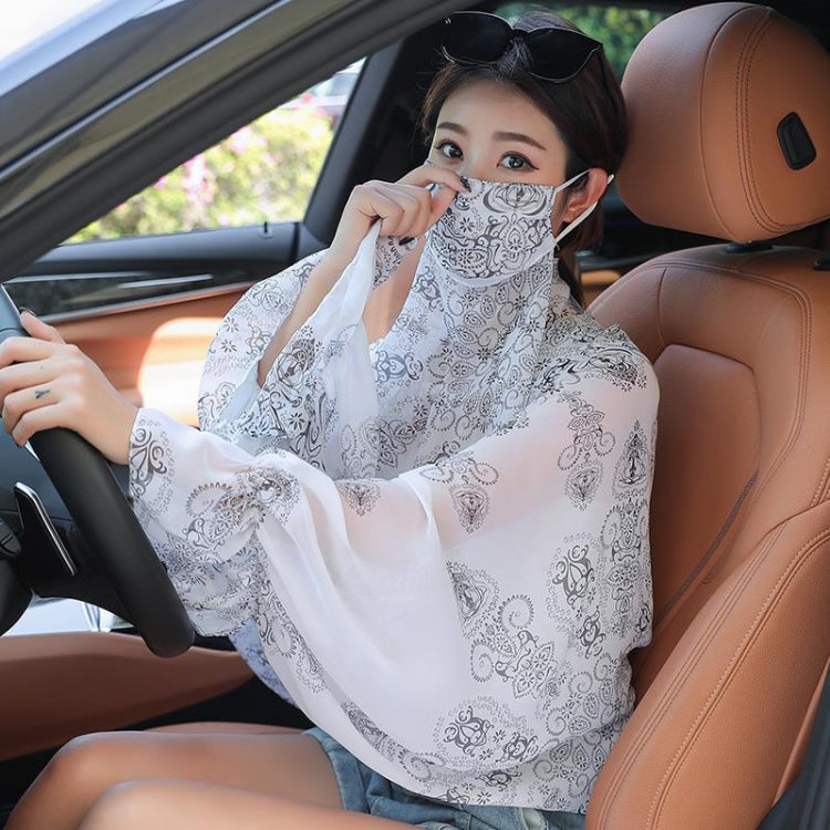 Ladies Summer Sun Shawl Riding Long Sleeve Cape Veil All-In-One Sun Protective Clothing My Store