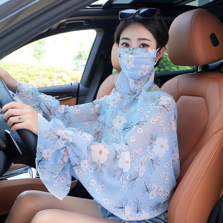 Ladies Summer Sun Shawl Riding Long Sleeve Cape Veil All-In-One Sun Protective Clothing