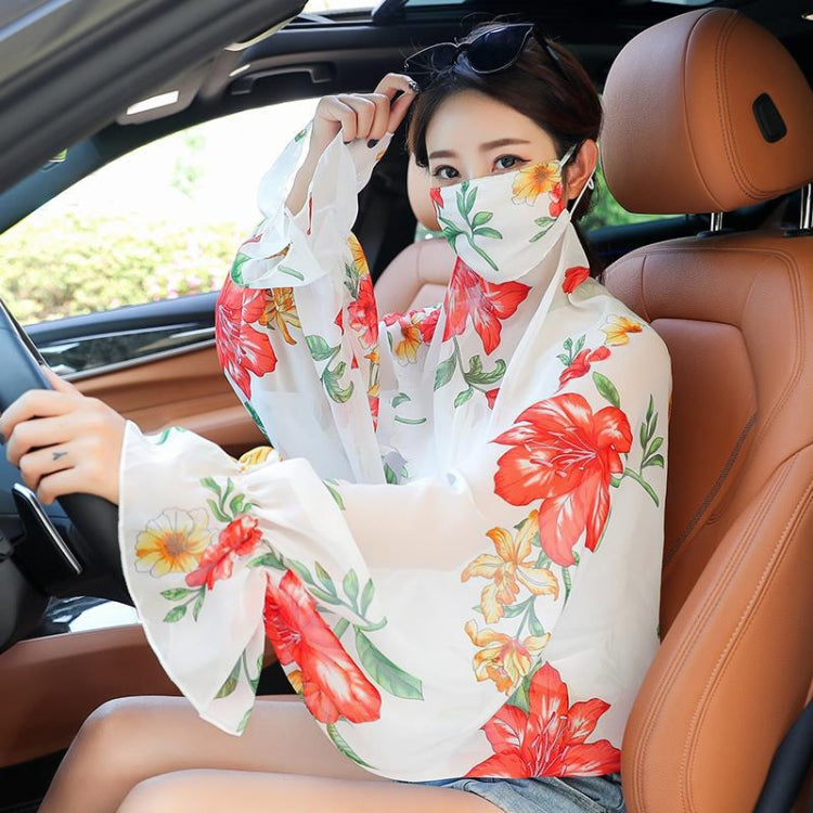 Ladies Summer Sun Shawl Riding Long Sleeve Cape Veil All-In-One Sun Protective Clothing