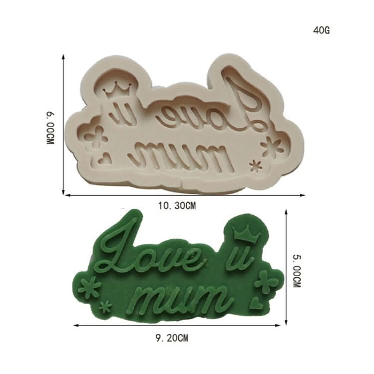 Mother Day Fondant Chocolate Silicone Mold Cake Decoration Baking Love Mother Word Mold Reluova