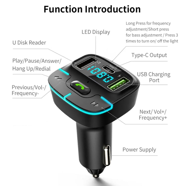 Car Bluetooth MP3 Player Ambient Light Charger ÎҵÄÉ̵ê