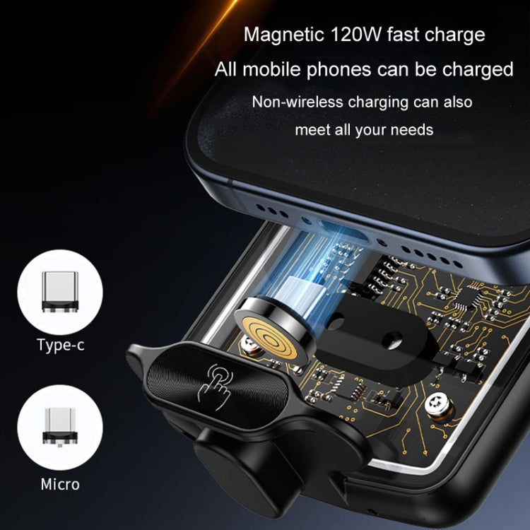 Car Magsafe Wireless Charger Transparent Induction 120W Fast Charging Universal Mobile Phone Bracket ÎҵÄÉ̵ê