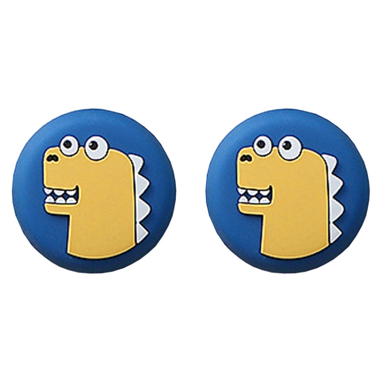 2pcs Thickened Door Handle Anti-Collision Sticker Bathroom Wall Cartoon Mats, Style: Dinosaur-Reluova