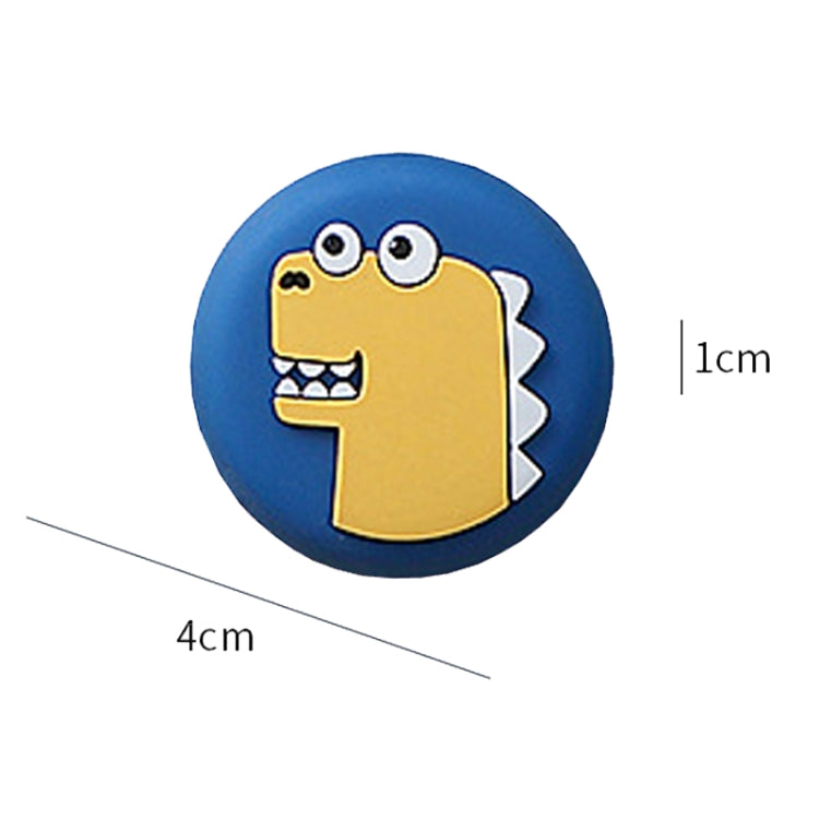 2pcs Thickened Door Handle Anti-Collision Sticker Bathroom Wall Cartoon Mats, Style: Dinosaur-Reluova