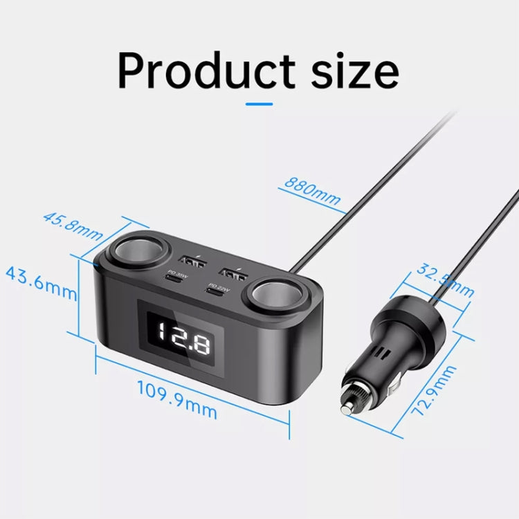 One To Four PD+QC Car Cigarette Lighter Multi-Port Mobile Phone Charger ÎҵÄÉ̵ê