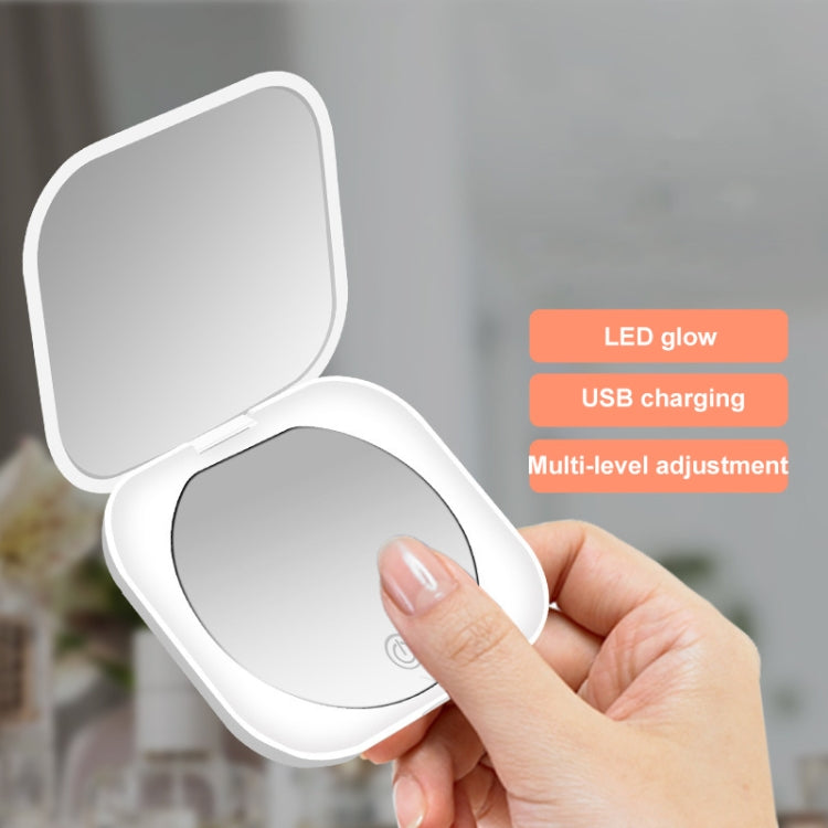 LED Square Folding Makeup Mirror Portable Flip Double-sided Mirror My Store