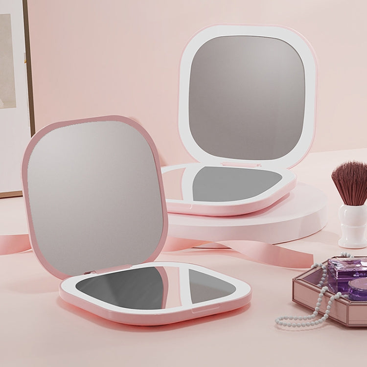 LED Square Folding Makeup Mirror Portable Flip Double-sided Mirror My Store