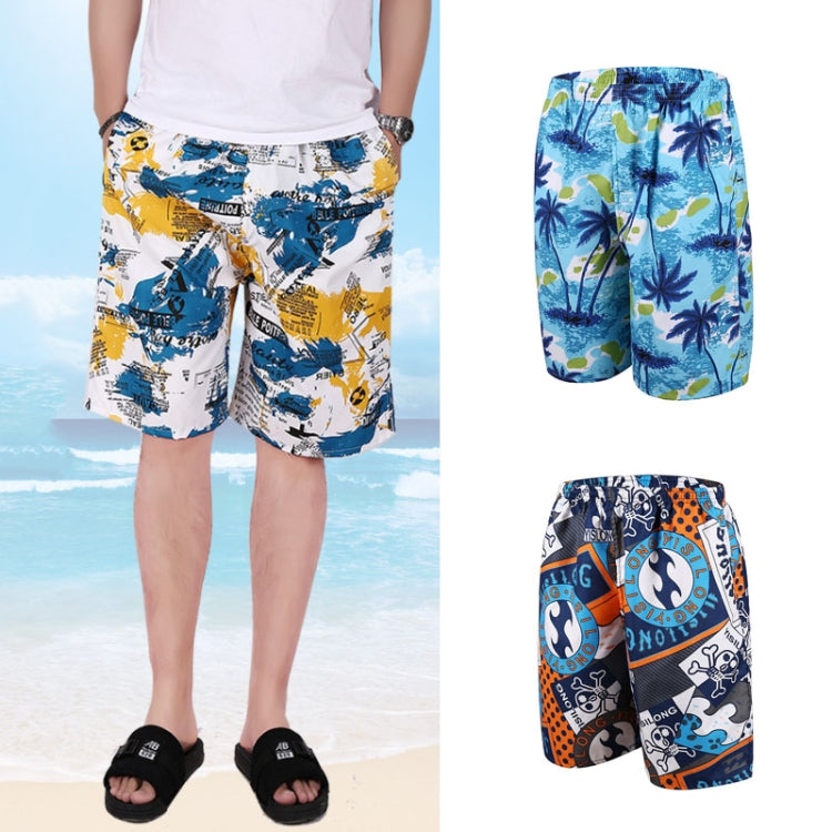 Beach Trunks Casual Mens Swim Quick Dry Printed Beach Shorts