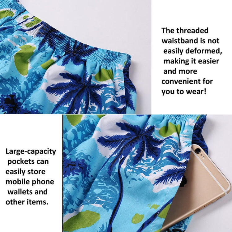 Beach Trunks Casual Mens Swim Quick Dry Printed Beach Shorts