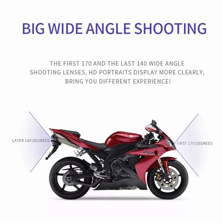 3 inch Motorcycle High-definition Dual-lens Driving Recorder