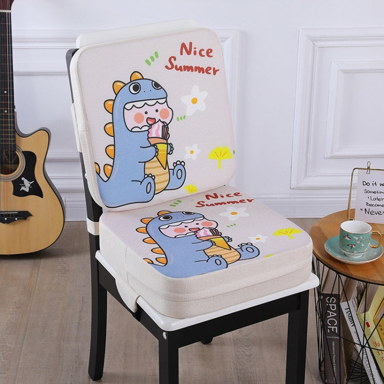 2 In 1 Toddler Booster Seat Portable Increasing Cushion for Dining Table, Style: Ice Cream Dinosaur-Reluova