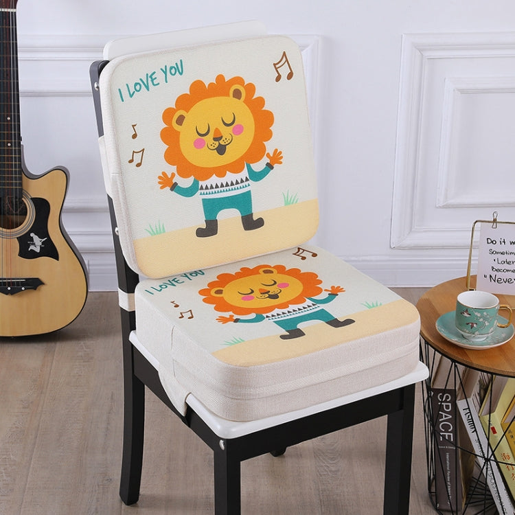 2 In 1 Toddler Booster Seat Portable Increasing Cushion for Dining Table, Style: Music Lion-Reluova