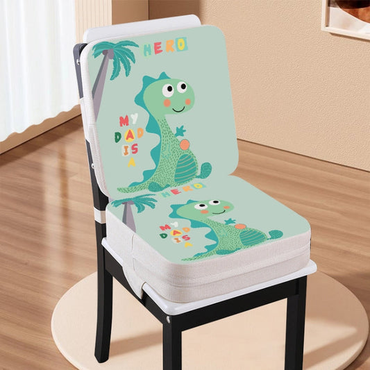 2 In 1 Toddler Booster Seat Portable Increasing Cushion for Dining Table, Style: Green Dinosaur-Reluova