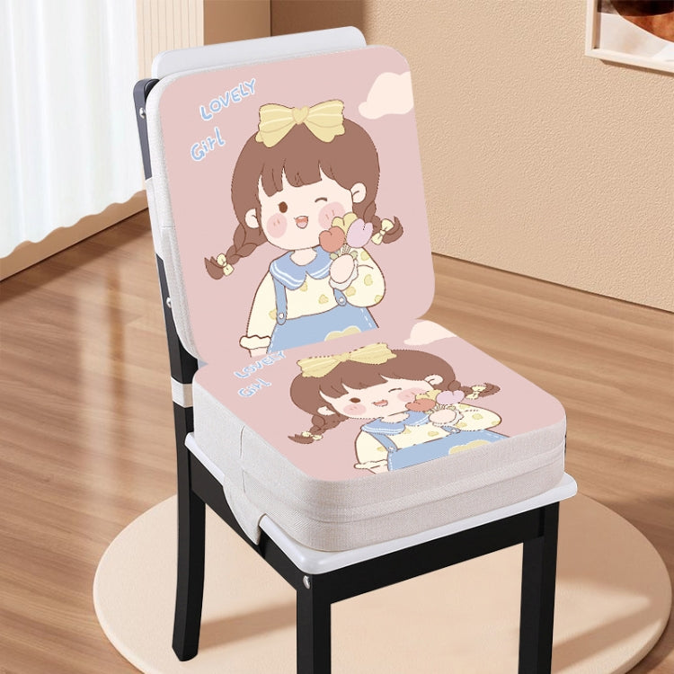 2 In 1 Toddler Booster Seat Portable Increasing Cushion for Dining Table, Style: Cute Girl-Reluova