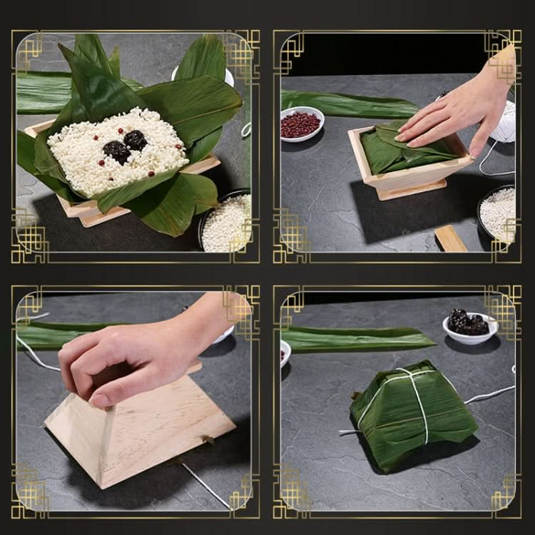 Pack Rice Dumpling Mould Household Handmade Rice Dumpling Tool Wooden Rice Dumpling Model Reluova