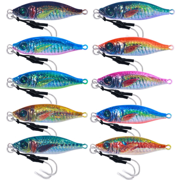 10colors /Set HENGJIA Iron Plate Lead Fish Dummy Bait Slow Cranking Sea Fishing Lures