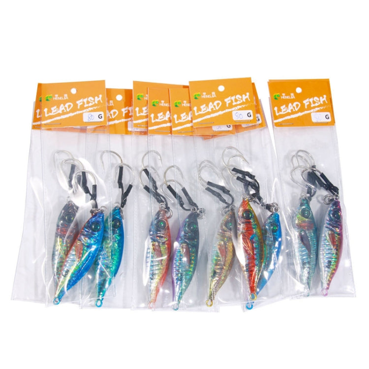 10colors /Set HENGJIA Iron Plate Lead Fish Dummy Bait Slow Cranking Sea Fishing Lures