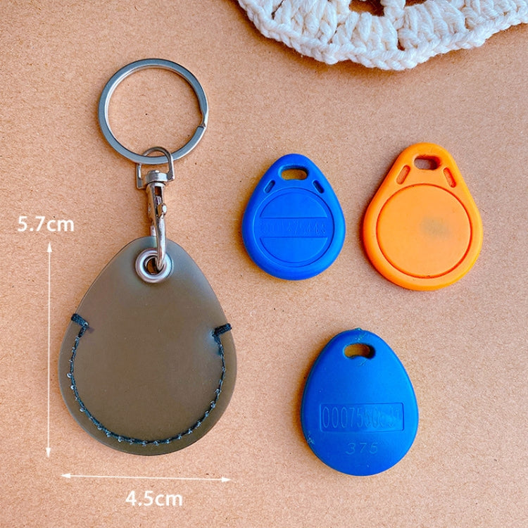 Access Control Elevator Card Holder Proximity Card Protector Keychain With Pull Ring, Style: Water Drop Black-Reluova