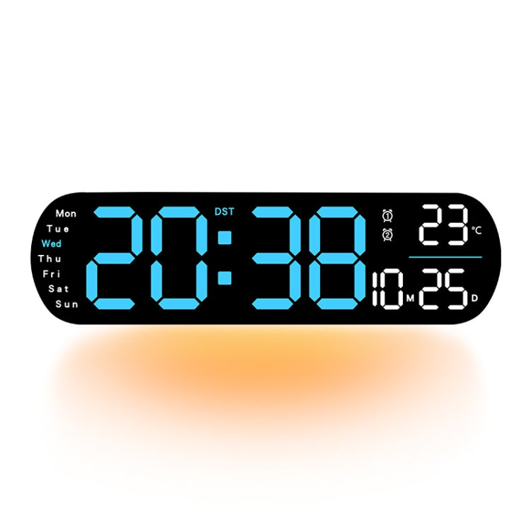 Remote Control Digital Display Atmosphere Light Wall Clock Living Room Decoration Clock My Store