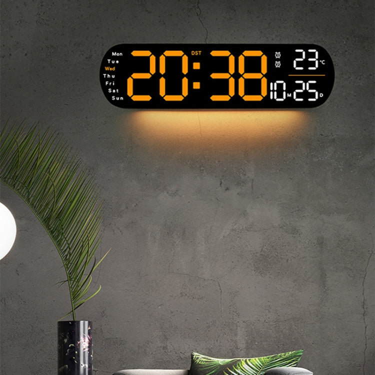 Remote Control Digital Display Atmosphere Light Wall Clock Living Room Decoration Clock My Store