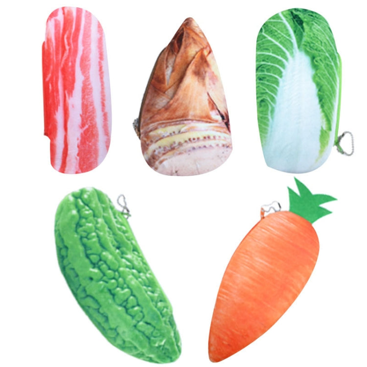 3D Simulation Ingredients Vegetable Plush Pencil Pouch Large Pen Case Student Stationery My Store