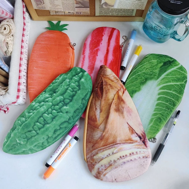 3D Simulation Ingredients Vegetable Plush Pencil Pouch Large Pen Case Student Stationery My Store