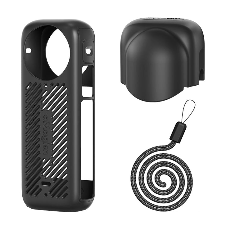 For Insta360 X4 AMagisn Silicone Protective Cover