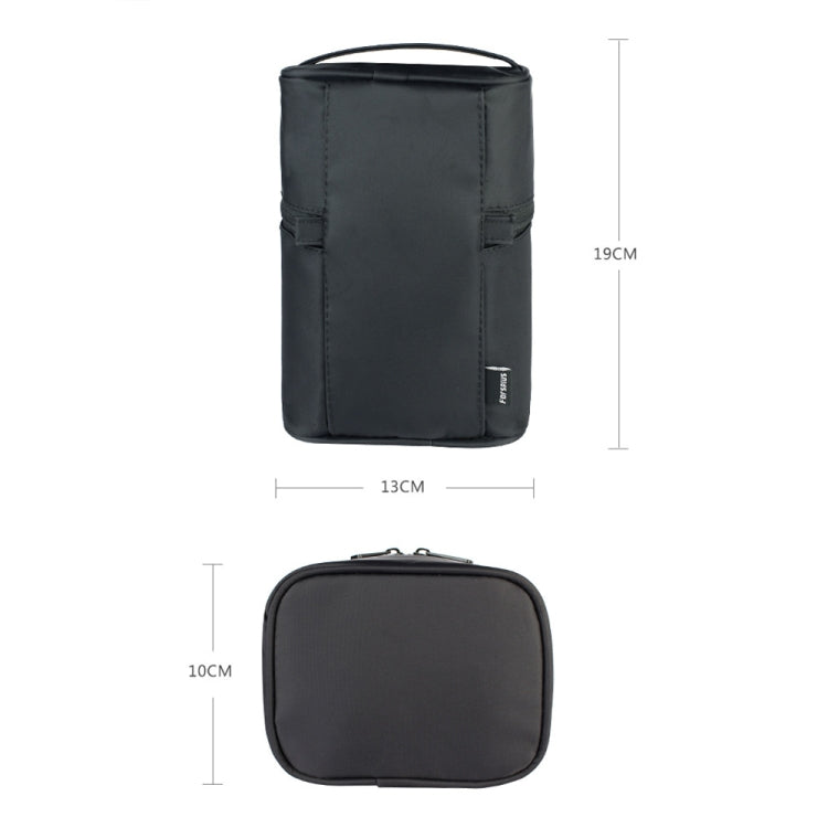 A02-81 Large Capacity Portable Three-dimensional Handheld Cosmetic Bag Travel Toiletry Storage Bag(Full Black)-Reluova