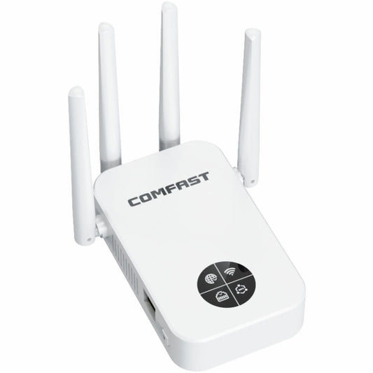 COMFAST 762AC 1200Mbps WiFi Signal Booster Dual Band WiFi Repeater with OLED Display Screen