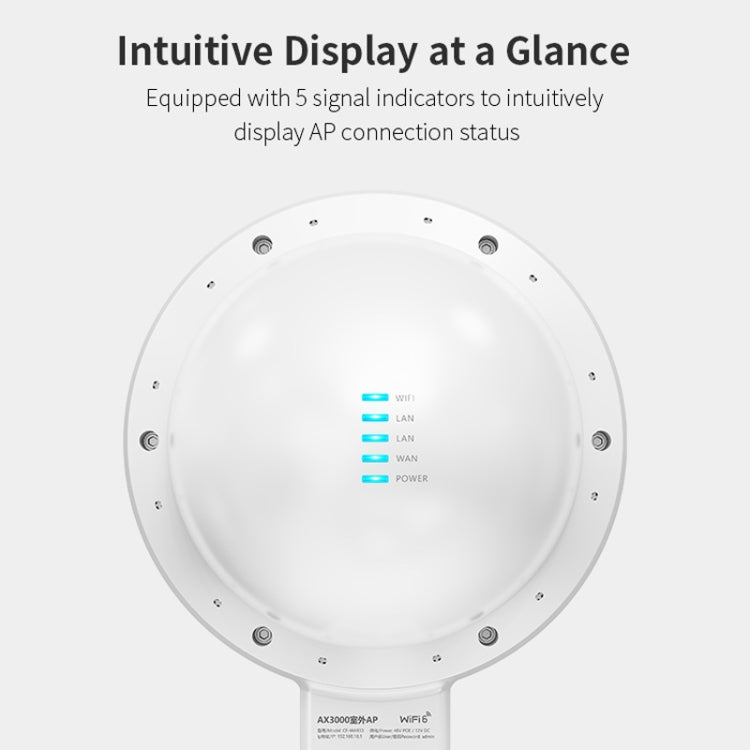 COMFAST WA933 Wi-Fi6  3000Mbps Outdoor Access Point Dual Band Waterproof Wireless Router Support VLAN