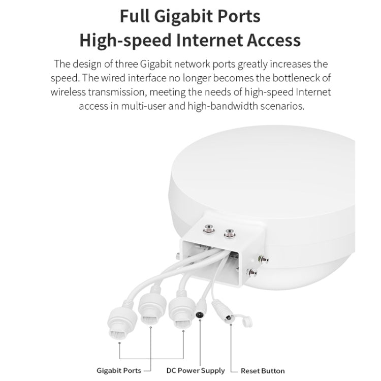 COMFAST WA933 Wi-Fi6  3000Mbps Outdoor Access Point Dual Band Waterproof Wireless Router Support VLAN