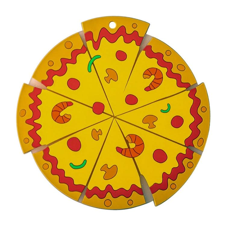 Silicone Insulated Table Placemat Pizza Shaped Bowl Mat PVC Coasters Reluova