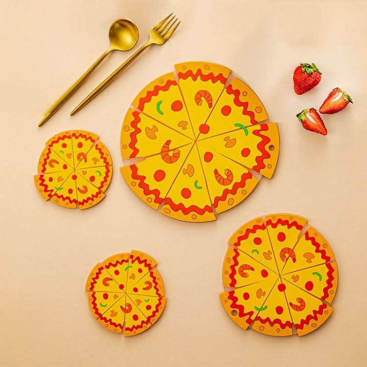 Silicone Insulated Table Placemat Pizza Shaped Bowl Mat PVC Coasters Reluova