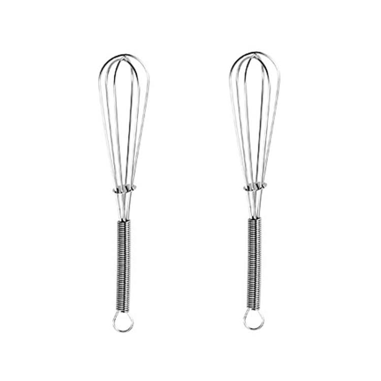 2pcs Household Manual Spring Beater Handheld Stainless Steel Mini Whisk-Reluova