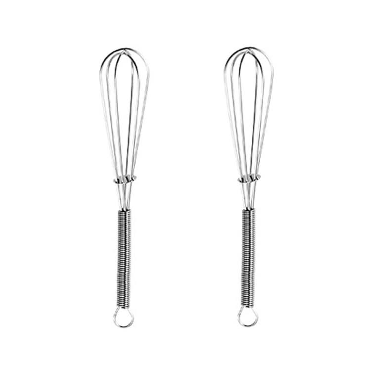 2pcs Household Manual Spring Beater Handheld Stainless Steel Mini Whisk-Reluova