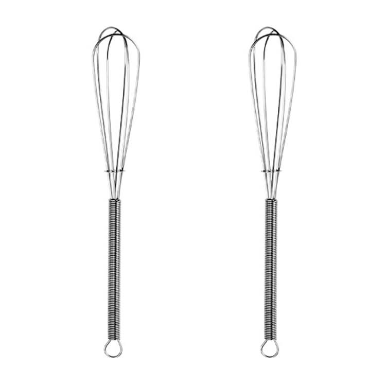 2pcs Household Manual Spring Beater Handheld Stainless Steel Mini Whisk-Reluova