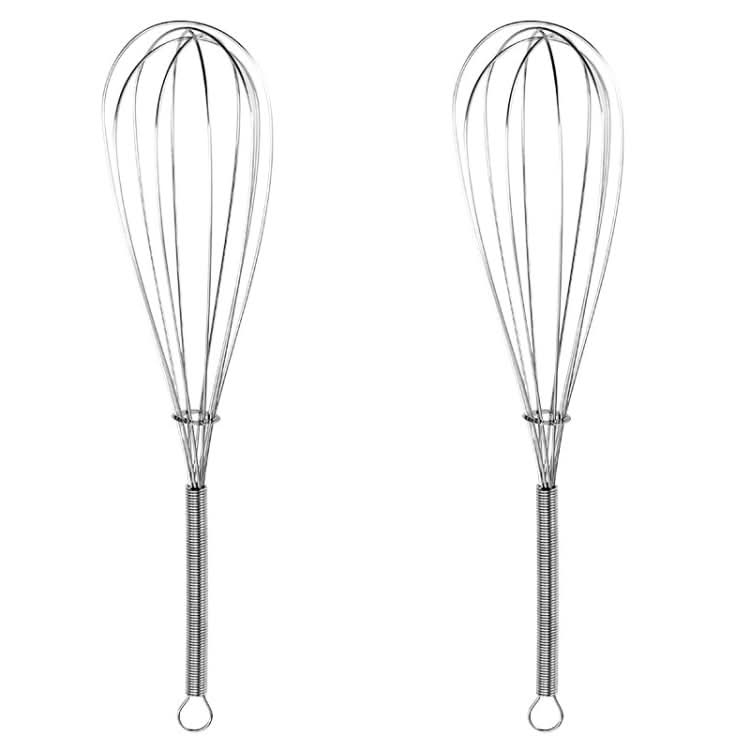 2pcs Household Manual Spring Beater Handheld Stainless Steel Mini Whisk-Reluova