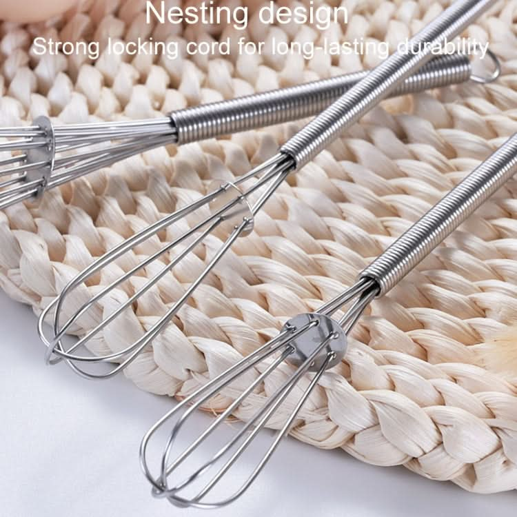 2pcs Household Manual Spring Beater Handheld Stainless Steel Mini Whisk-Reluova