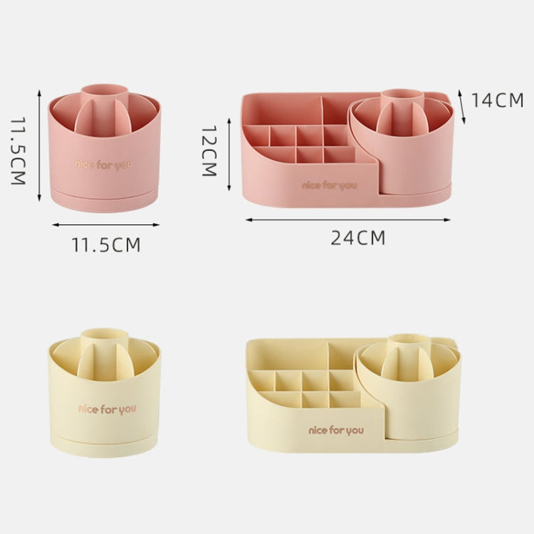 Rotating Skincare Cosmetic Storage Case Compartment Desktop Lipstick Makeup Brush Bucket My Store