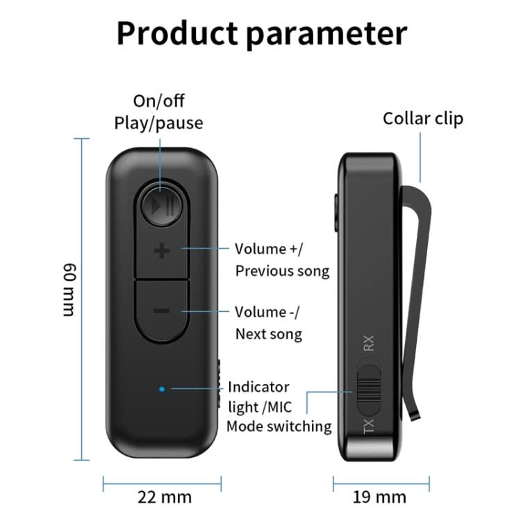 2 In 1 AUX Bluetooth 5.3 Receiver Transmitter USB Audio Adapter