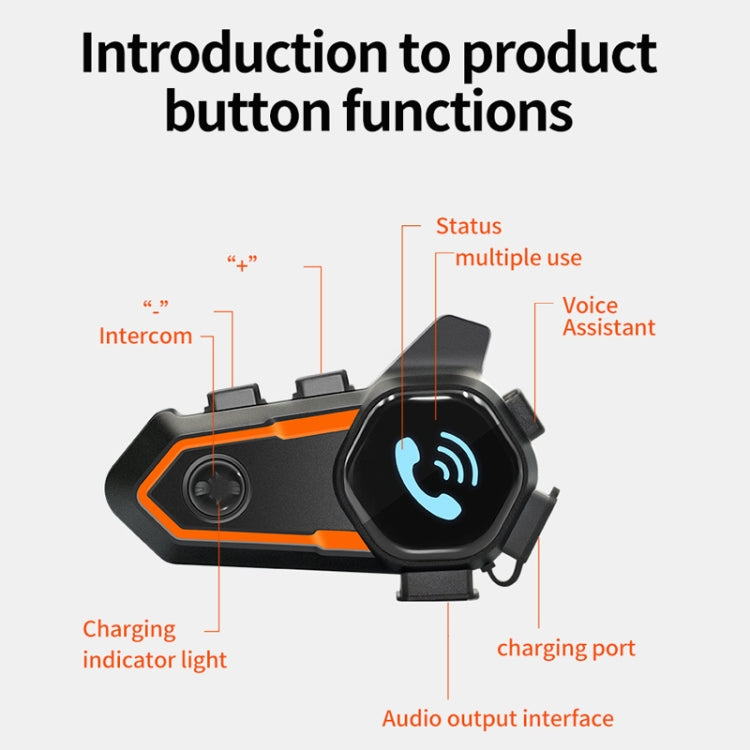 Motorrad-Rauschunterdrückung, wasserdicht, Helm, Radfahren, Bluetooth-Kopfhörer