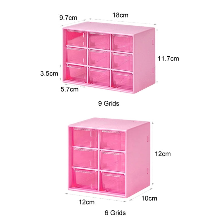 Transparent Desktop Small Objects Compartment Drawer Organizer Hair Accessories Storage Case