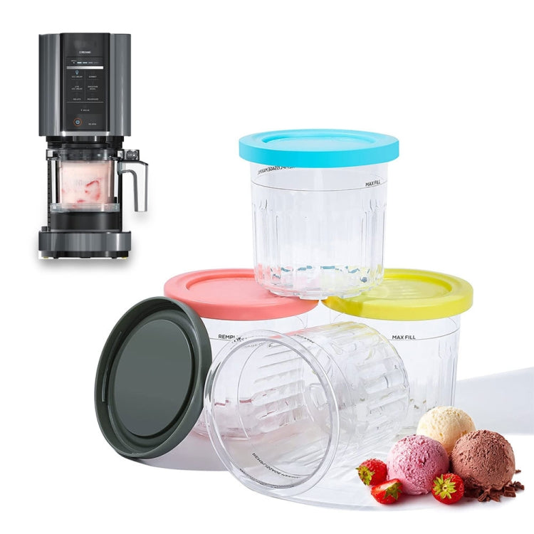 For Ninja NC299AMZ NC300s 4pcs/Set Ice Cream Storage Containers with Lids